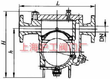 CS41H-16、CS41H-16C、CS41-25、CS41-40 型自由浮球式蒸汽疏水阀主要外形及结构尺寸示意图