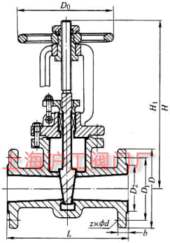 Z41F46  PN16PN25 ϳШʽբҪμṹߴʾͼ