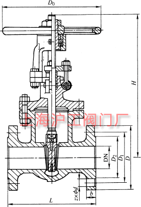 Z41HZ41Y  150(Lb)~600(Lb) ШʽբҪμṹߴʾͼ