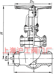 Z61Y-250Z61Y-320 ͸ѹվբҪμṹߴʾͼ